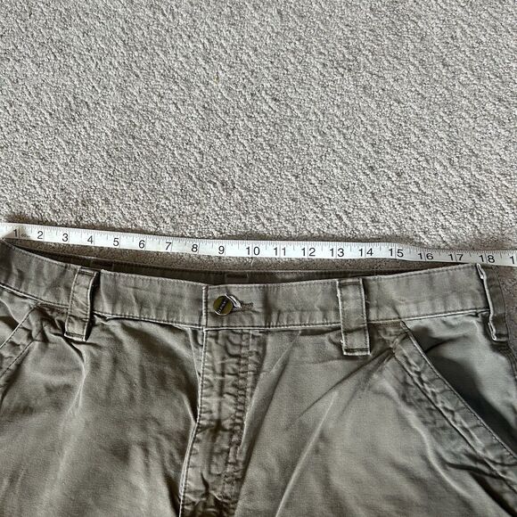 Carhartt Pants Men’s 38x32 Loose Original Fit Canvas Work Dungaree Leather Patch - Picture 13 of 15